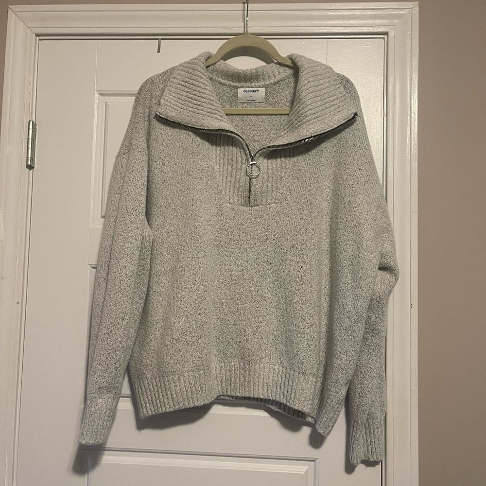 Quarter zip sweater.